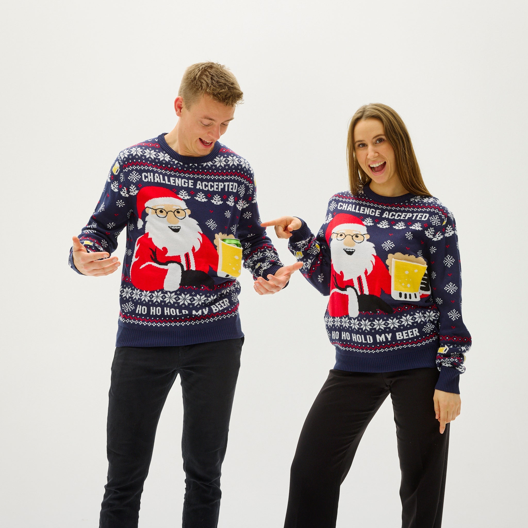 Ho Ho Hold My Beer Sweater - Homme