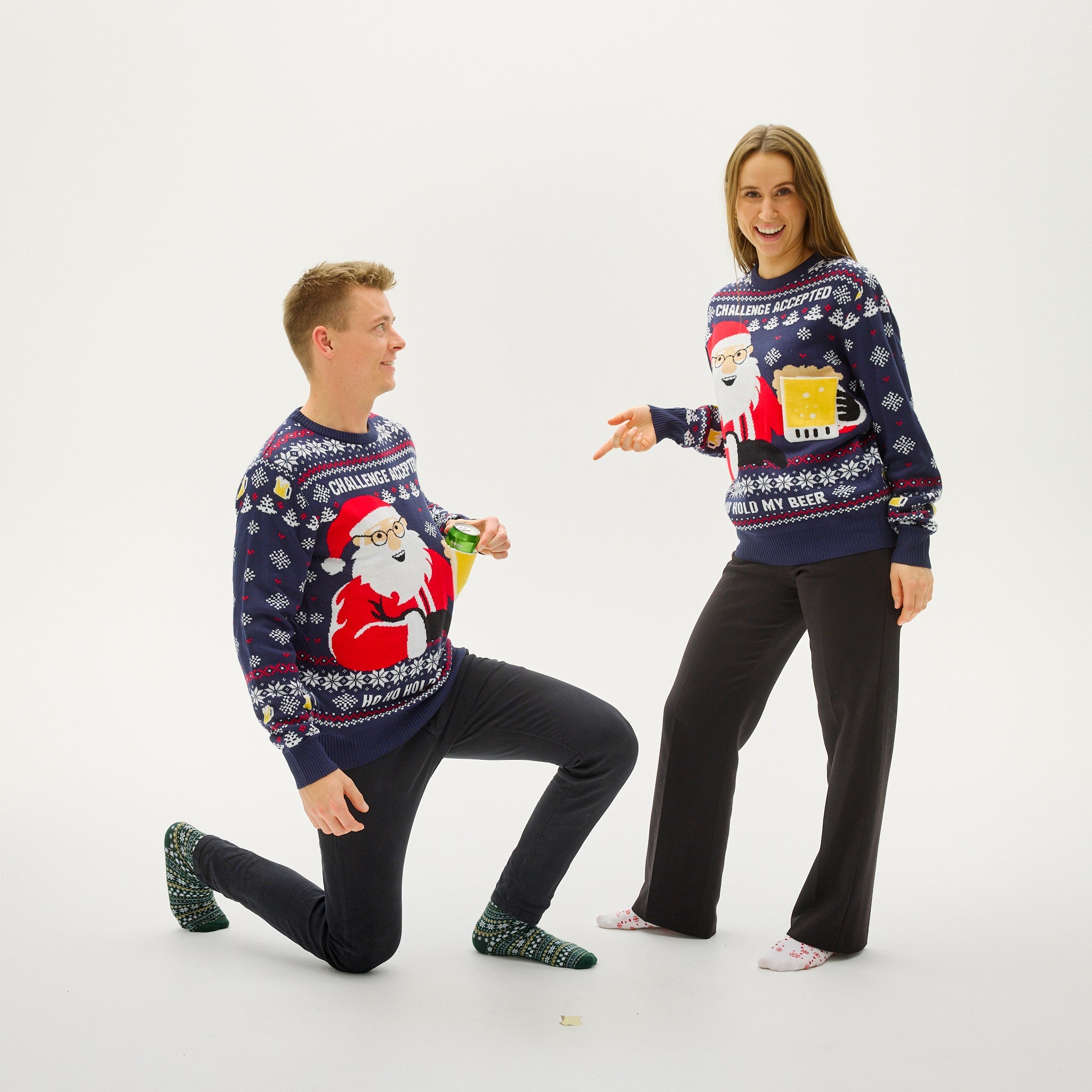 Ho Ho Hold My Beer Sweater - Homme