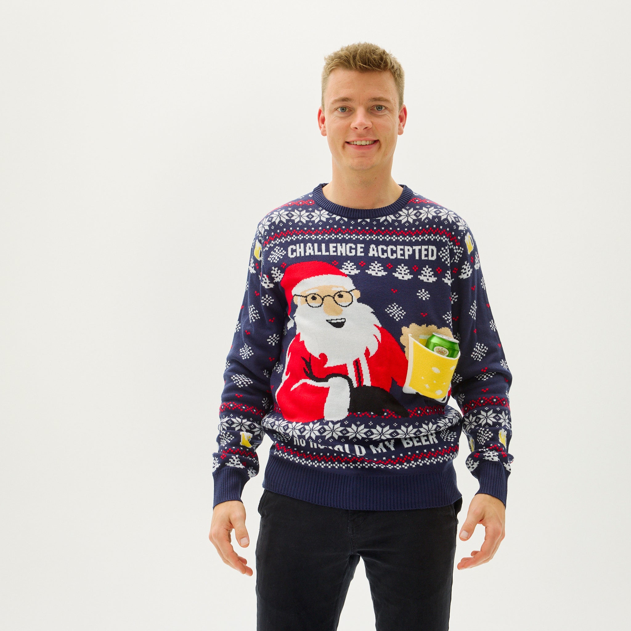 Ho Ho Hold My Beer Sweater - Homme
