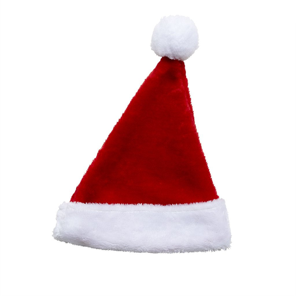 Un bonnet de père Noël rouge.